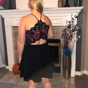Black A-line dress